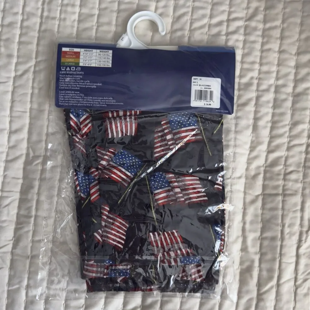 Women’s Home Of The Brave Patriotic United States Flag Leggings USA L